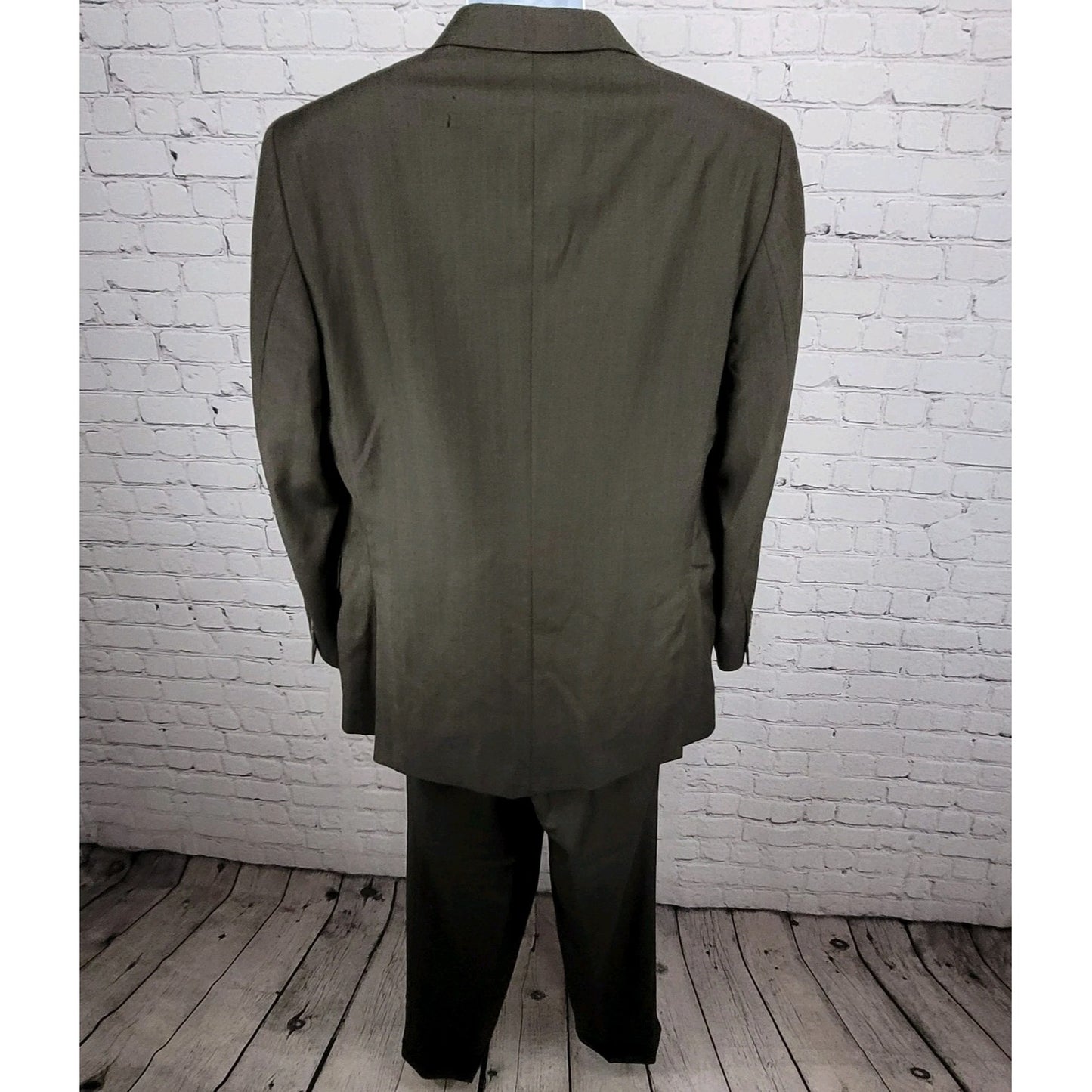 Victor Brown Super 110's Italian Wool Full Suit Set Jacket 42R Pants 36x31