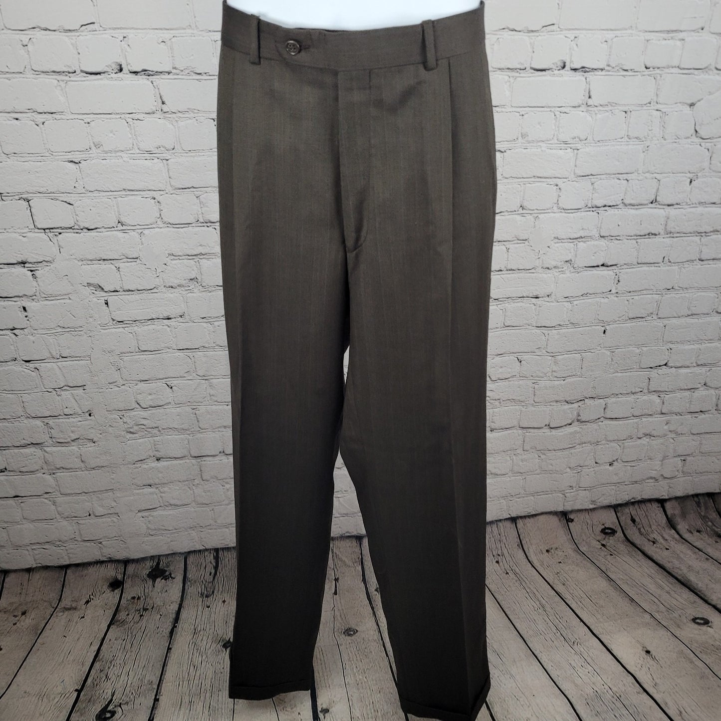 Victor Brown Super 110's Italian Wool Full Suit Set Jacket 42R Pants 36x31