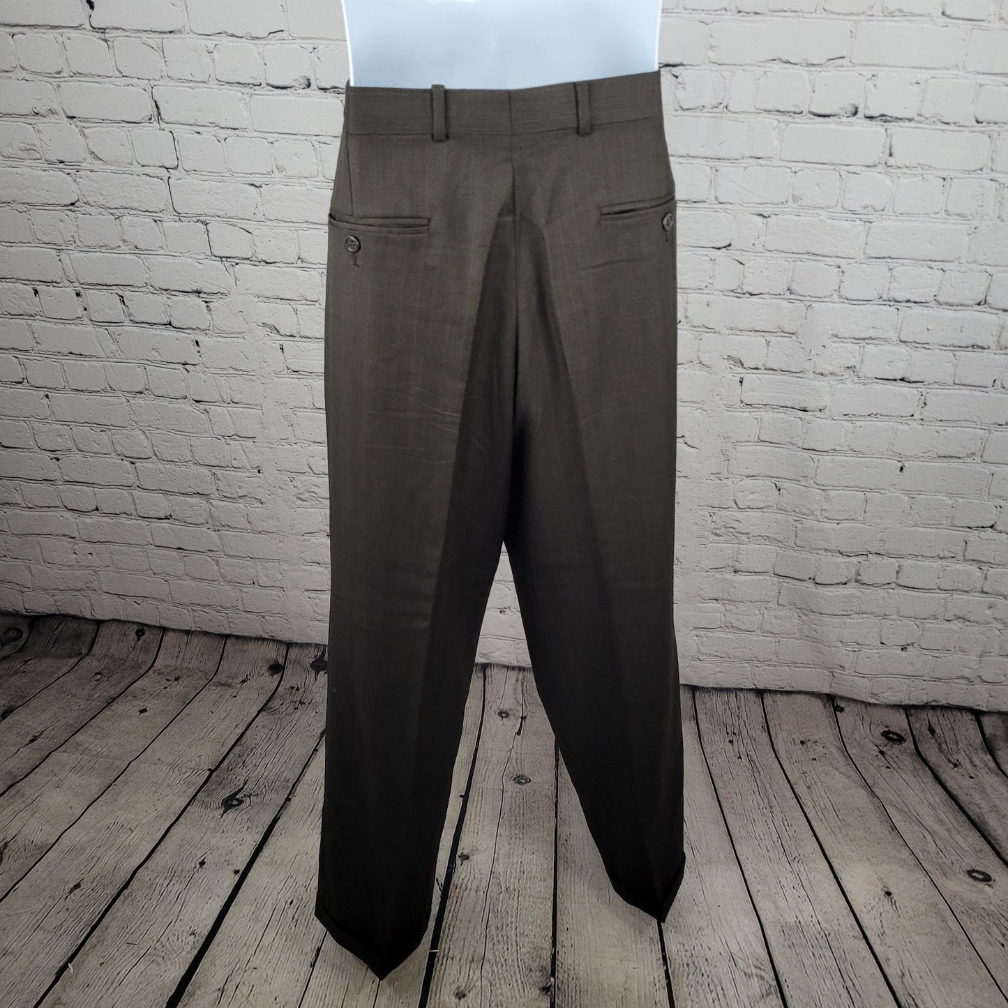 Victor Brown Super 110's Italian Wool Full Suit Set Jacket 42R Pants 36x31
