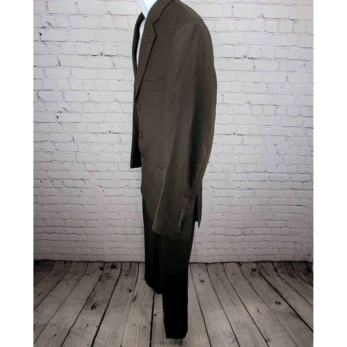 Victor Brown Super 110's Italian Wool Full Suit Set Jacket 42R Pants 36x31