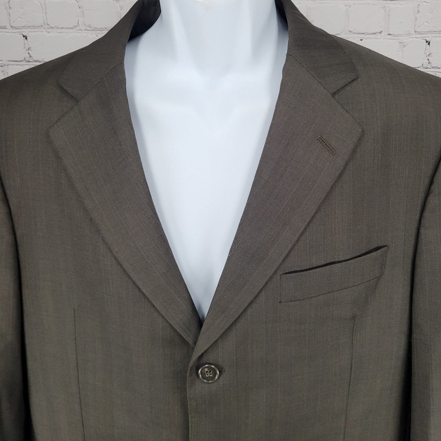 Victor Brown Super 110's Italian Wool Full Suit Set Jacket 42R Pants 36x31