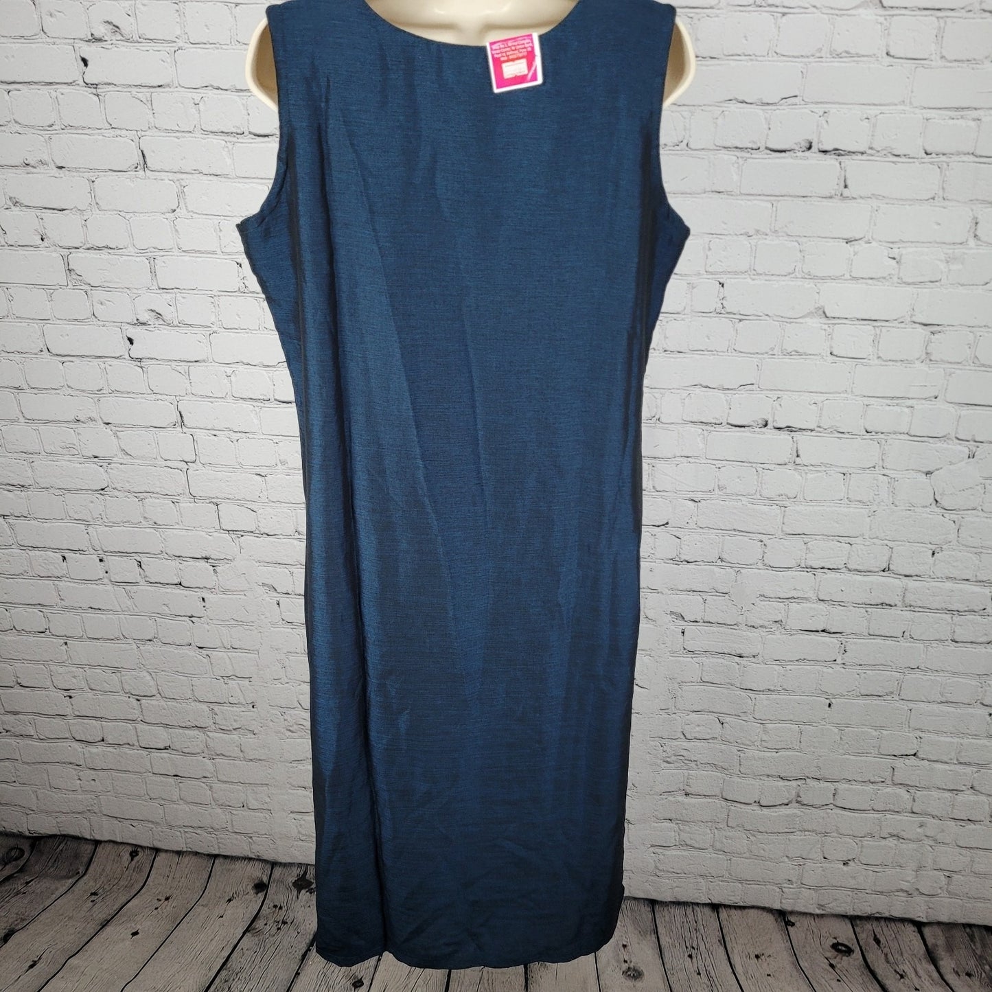 NWT Sudarshan Designer Kurtis Blue Embroidered Side Slits Sleeveless Size XXL