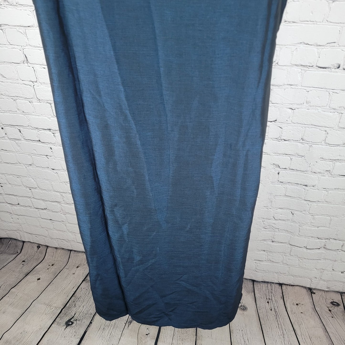 NWT Sudarshan Designer Kurtis Blue Embroidered Side Slits Sleeveless Size XXL