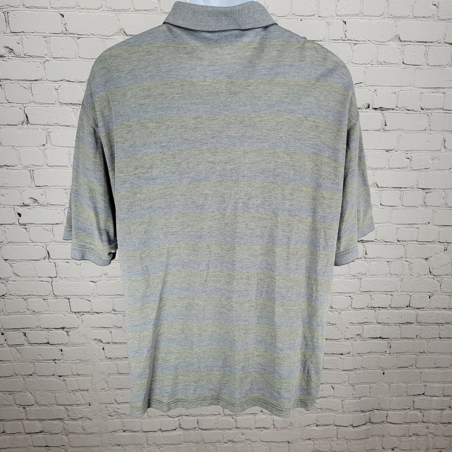 Augusta National Golf Shop Grey 60's 2 Ply Mercerized Cotton Polo Shirt Size XL