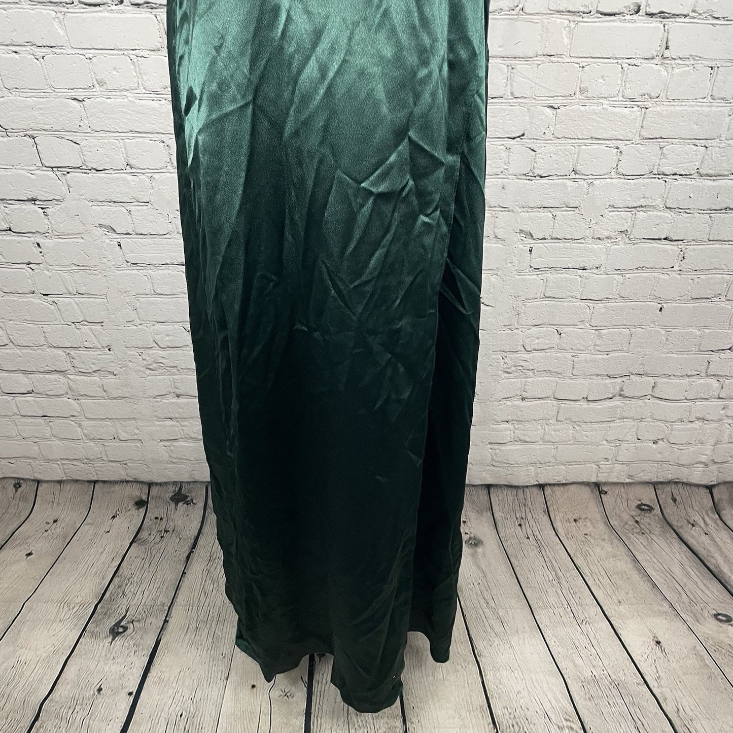 Jenny Yoo Green Strappy Backless Wrap Tie Bridesmaid Maxi Dress Gown Size 4