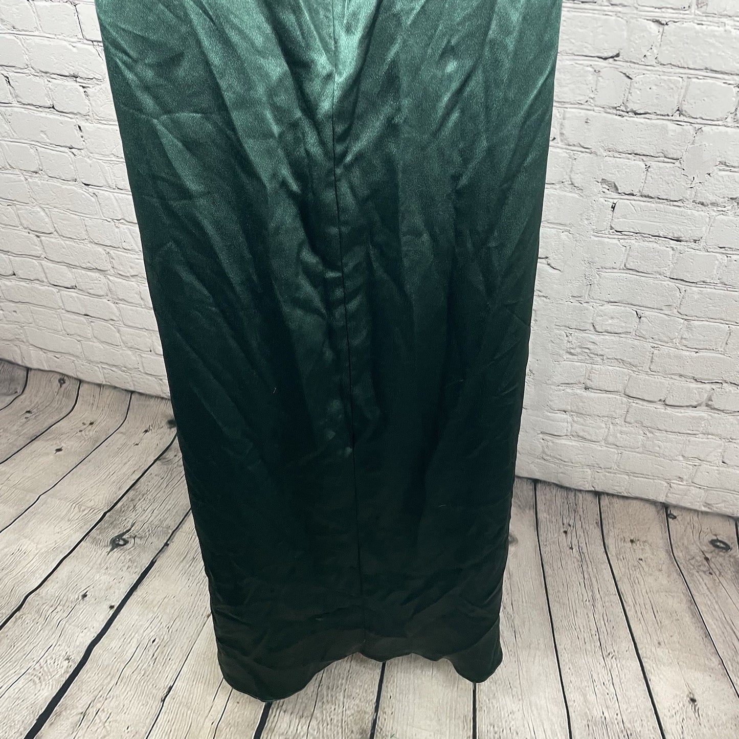 Jenny Yoo Green Strappy Backless Wrap Tie Bridesmaid Maxi Dress Gown Size 4