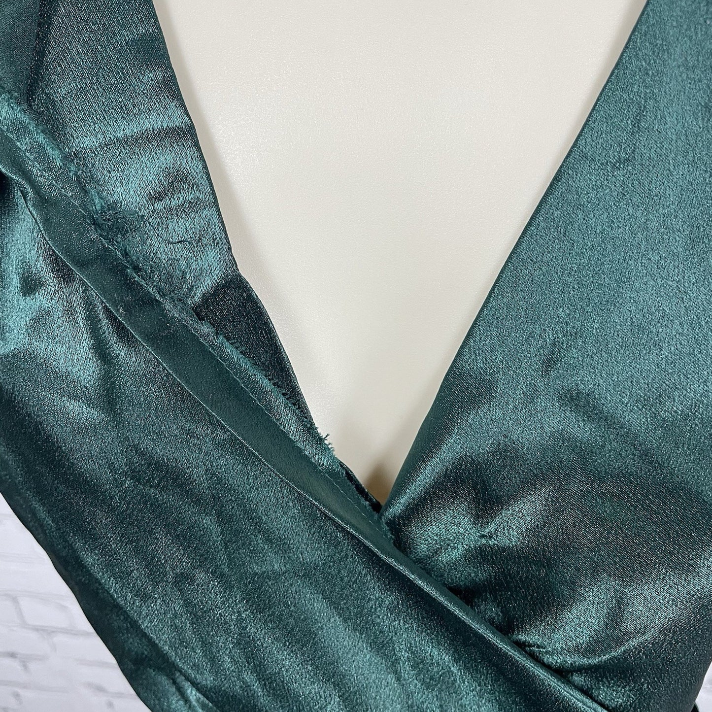 Jenny Yoo Green Strappy Backless Wrap Tie Bridesmaid Maxi Dress Gown Size 4