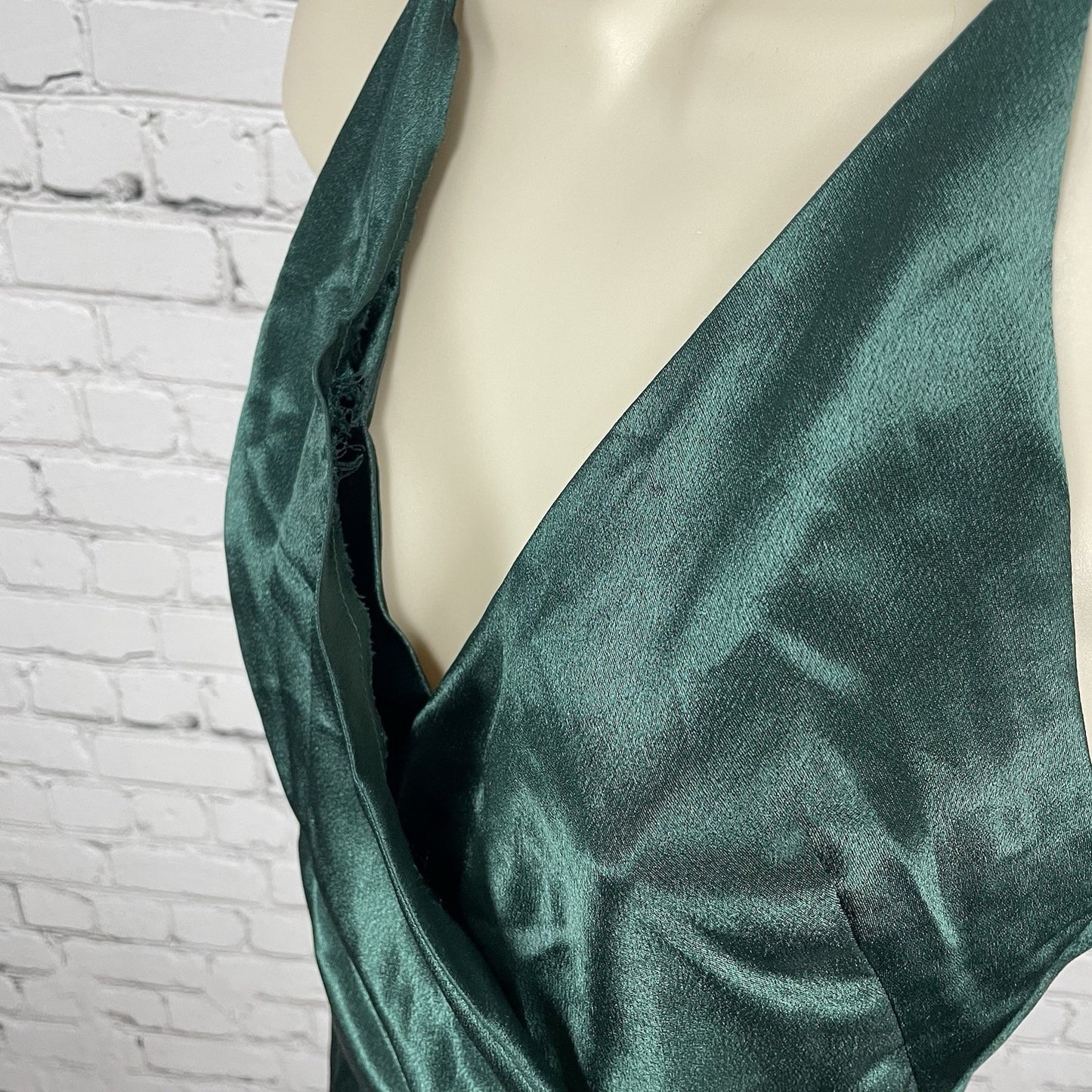 Jenny Yoo Green Strappy Backless Wrap Tie Bridesmaid Maxi Dress Gown Size 4