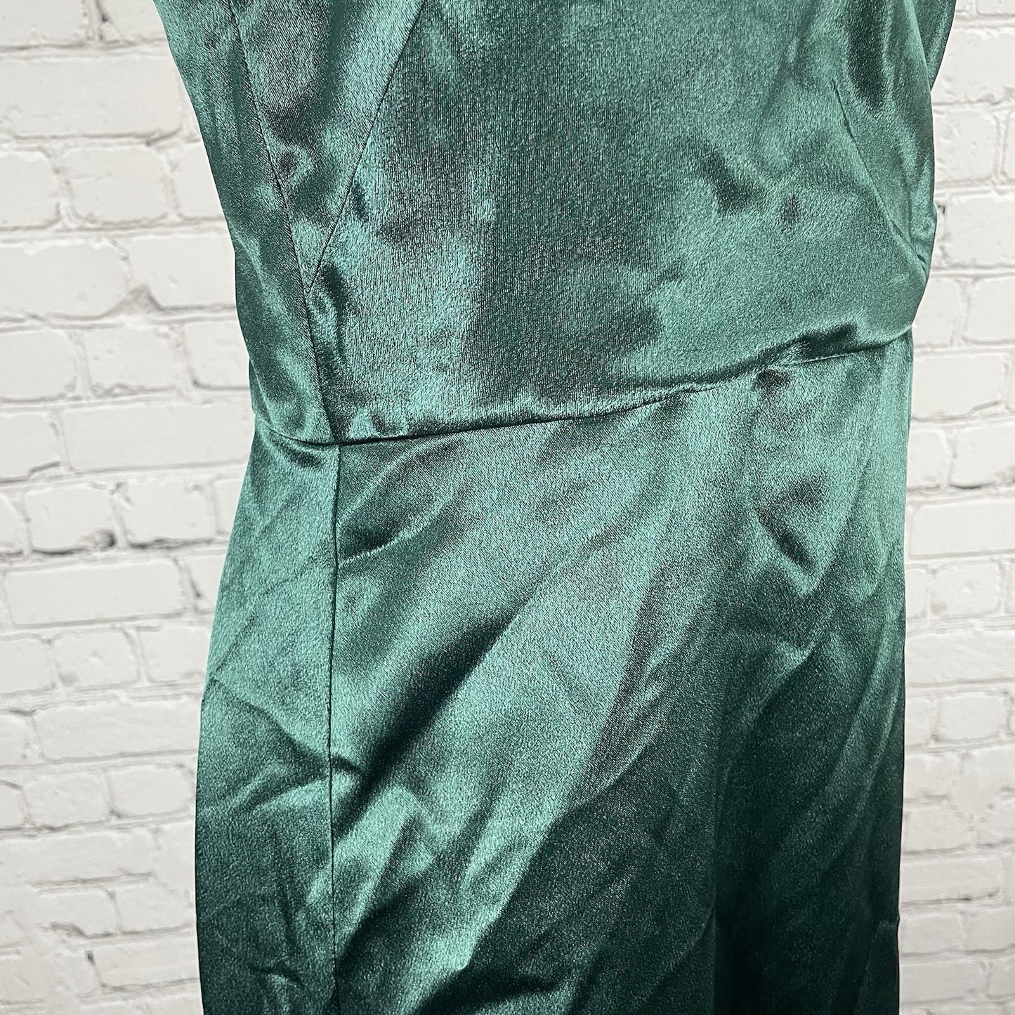 Jenny Yoo Green Strappy Backless Wrap Tie Bridesmaid Maxi Dress Gown Size 4