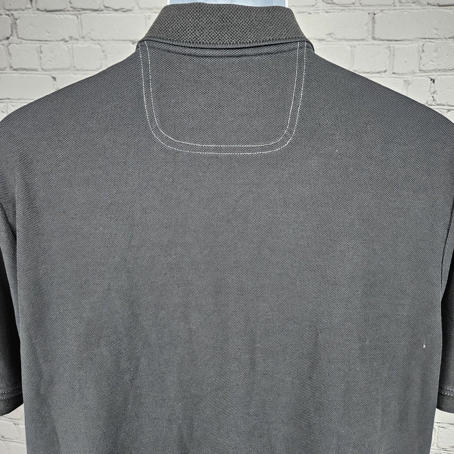 Tommy Bahama Black Supima Cotton Fish Logo Short Sleeve Polo Shirt Medium M