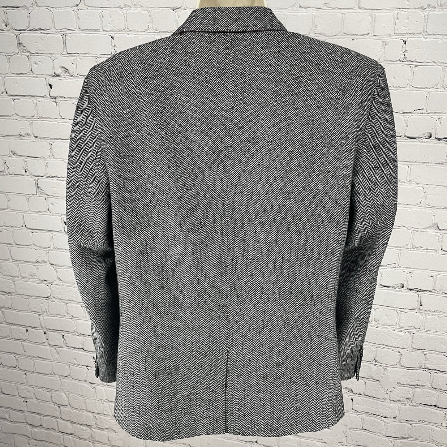 Threads 4 Thought Black & White 2 Button Vented Notch Blazer Jacket Size Large L