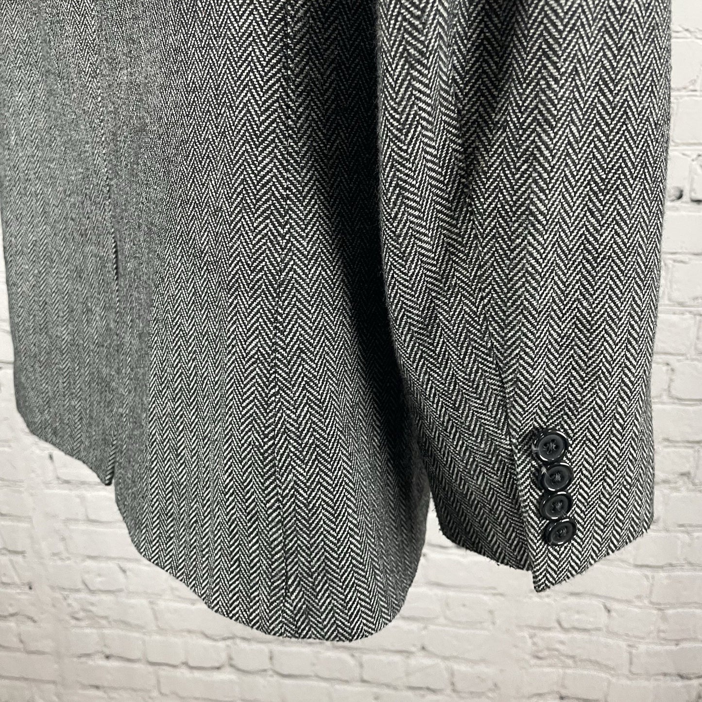 Threads 4 Thought Black & White 2 Button Vented Notch Blazer Jacket Size Large L