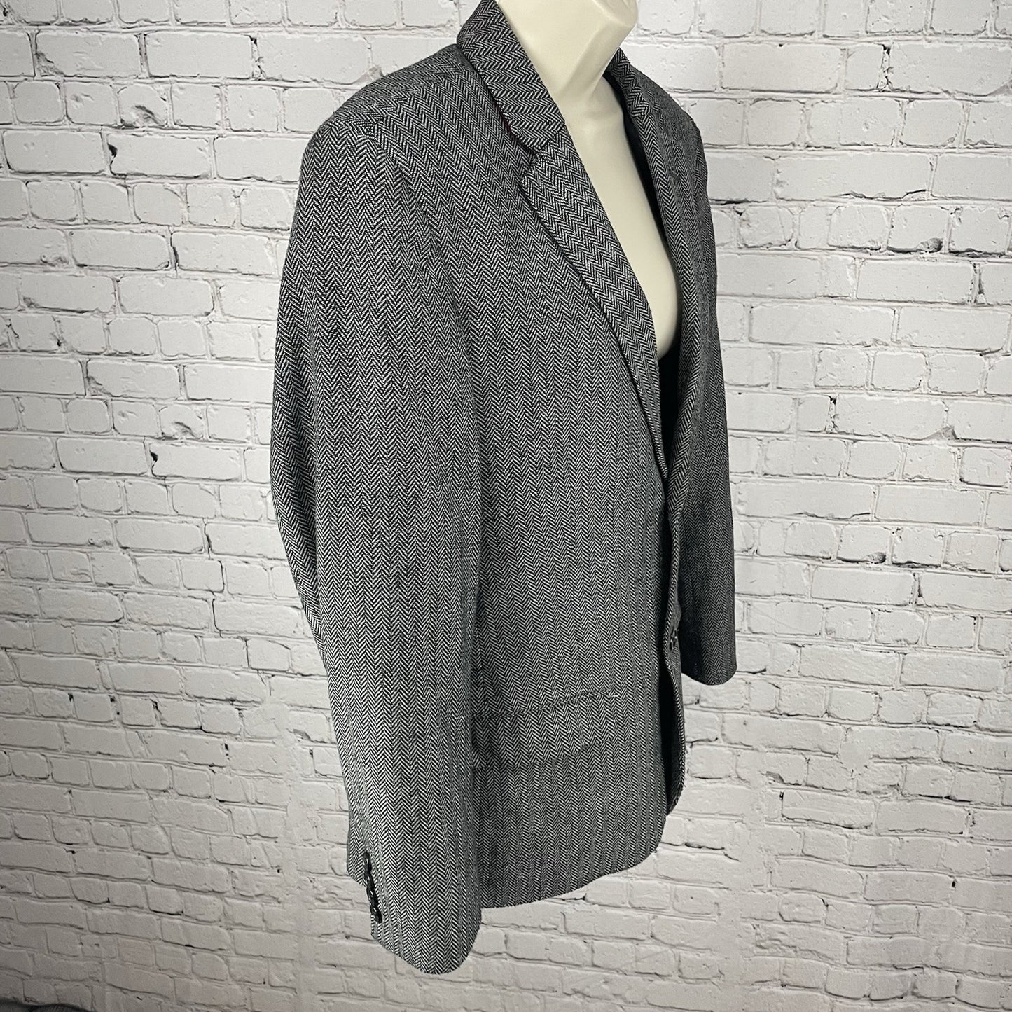 Threads 4 Thought Black & White 2 Button Vented Notch Blazer Jacket Size Large L