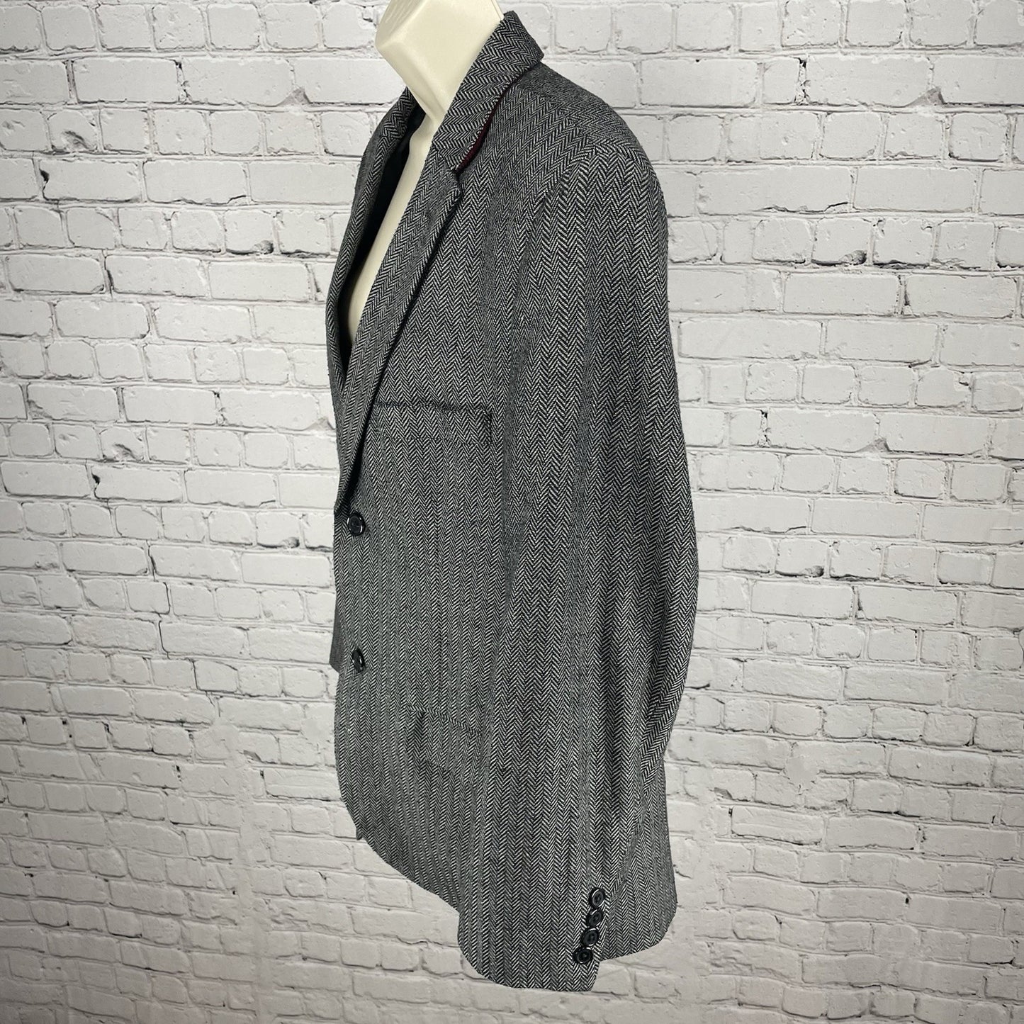 Threads 4 Thought Black & White 2 Button Vented Notch Blazer Jacket Size Large L