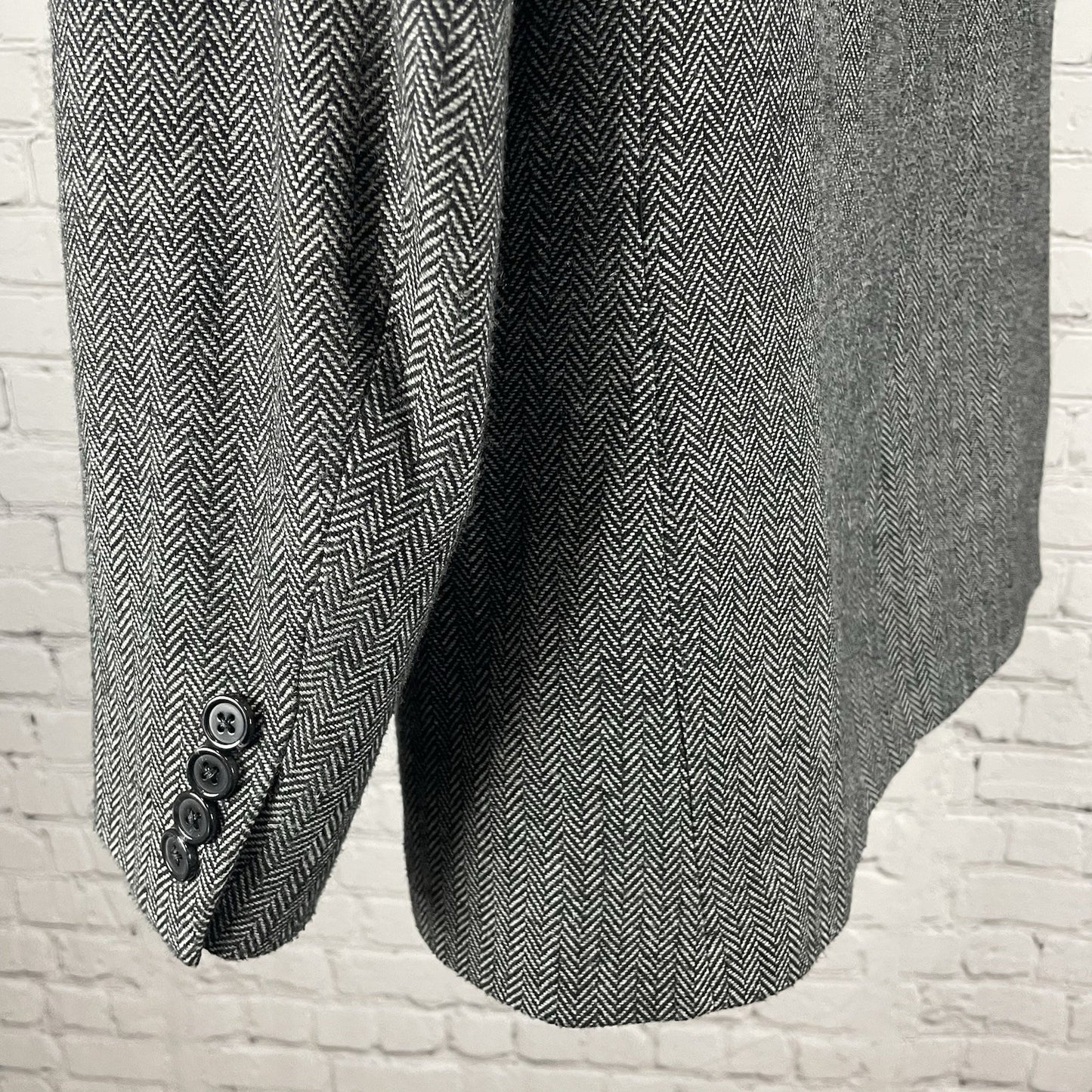 Threads 4 Thought Black & White 2 Button Vented Notch Blazer Jacket Size Large L