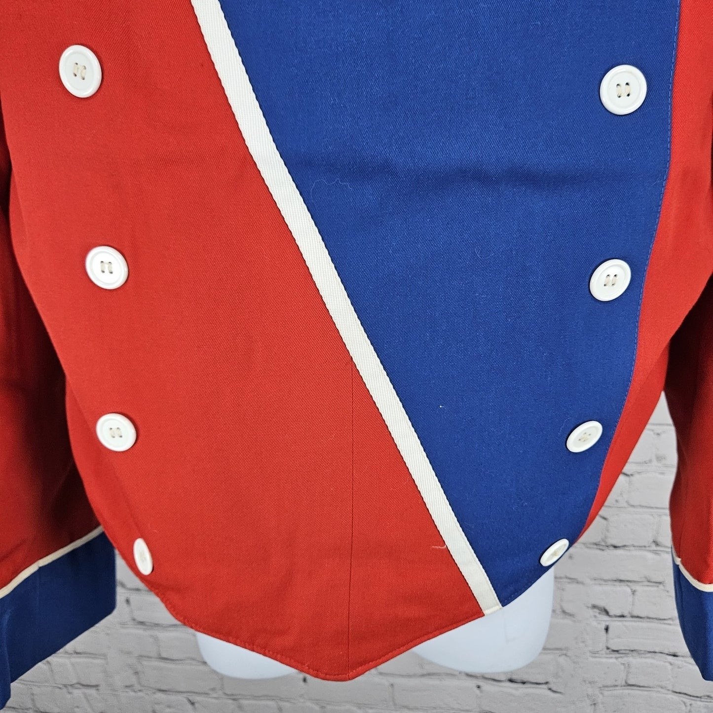 VTG Fruhauf Jack C Hays Rebel Marching Band Red White Blue Uniform US 36R