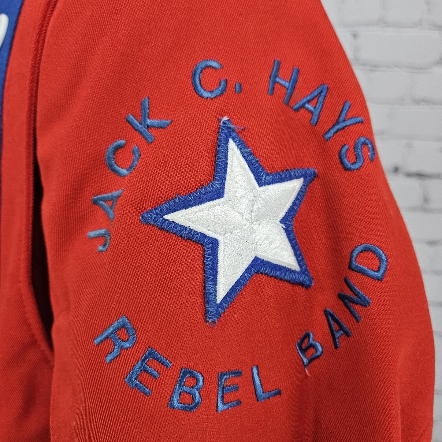 VTG Fruhauf Jack C Hays Rebel Marching Band Red White Blue Uniform US 36R