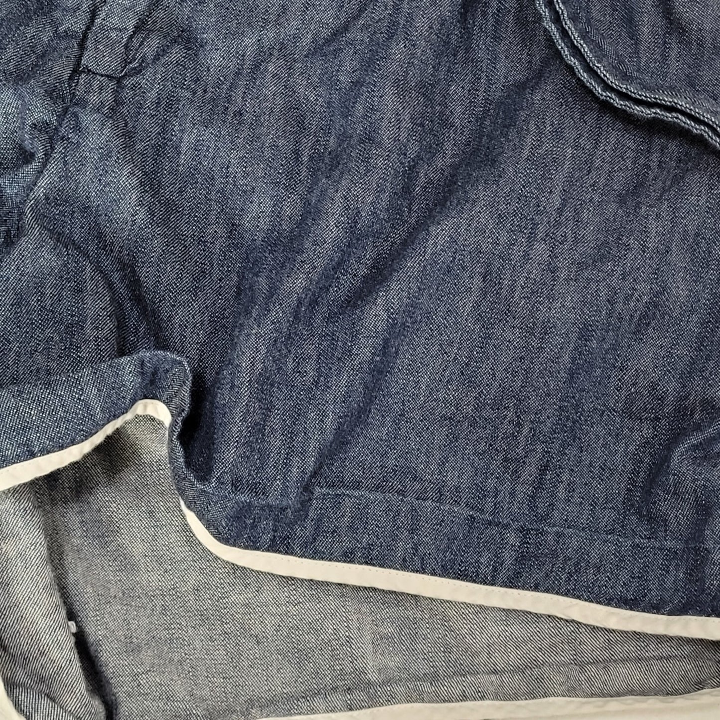 JOIE Blue 100% Cotton Chambray Belted High Rise Lightweight Shorts Size 4 (27x2)