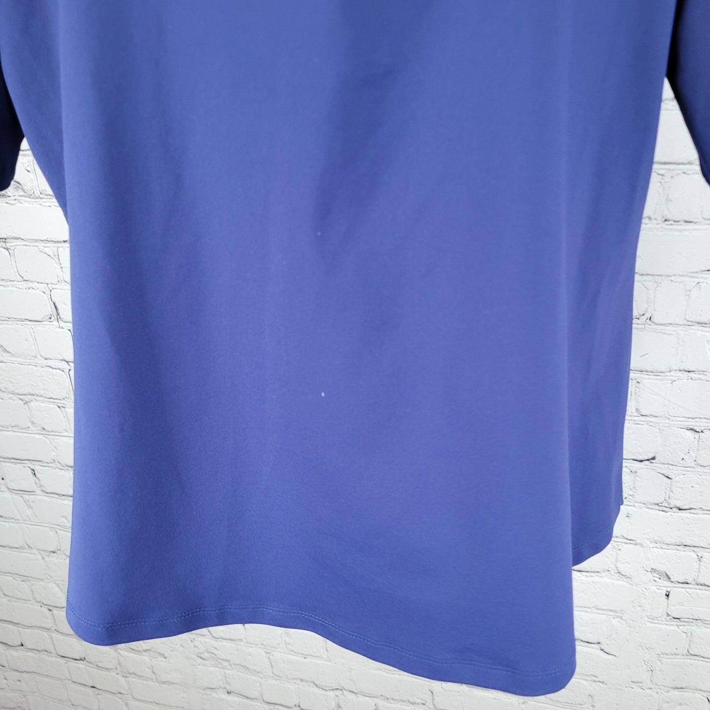 Tommy Bahama Navy IslandZone Activewear Stretch Zipped Short Sleeve Top Shirt L