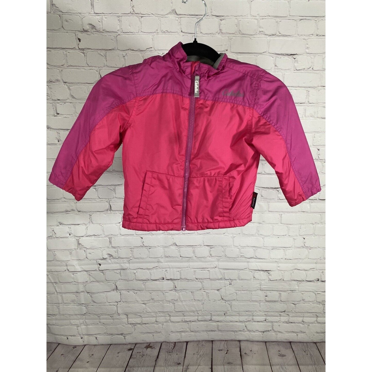 Cabela’s Polartec Pink Purple Full Zip Fleece Lined Winter Jacket Youth Girls 3T