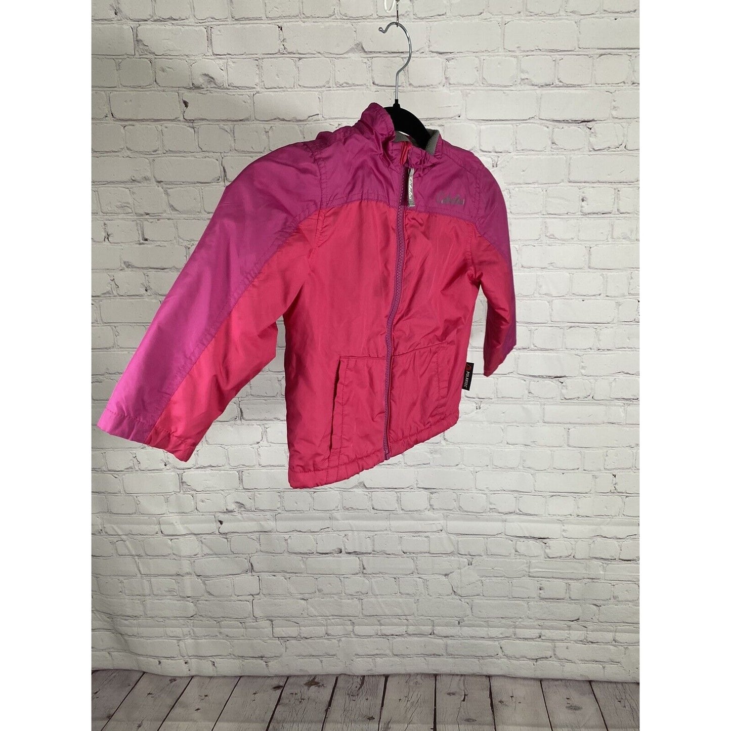 Cabela’s Polartec Pink Purple Full Zip Fleece Lined Winter Jacket Youth Girls 3T