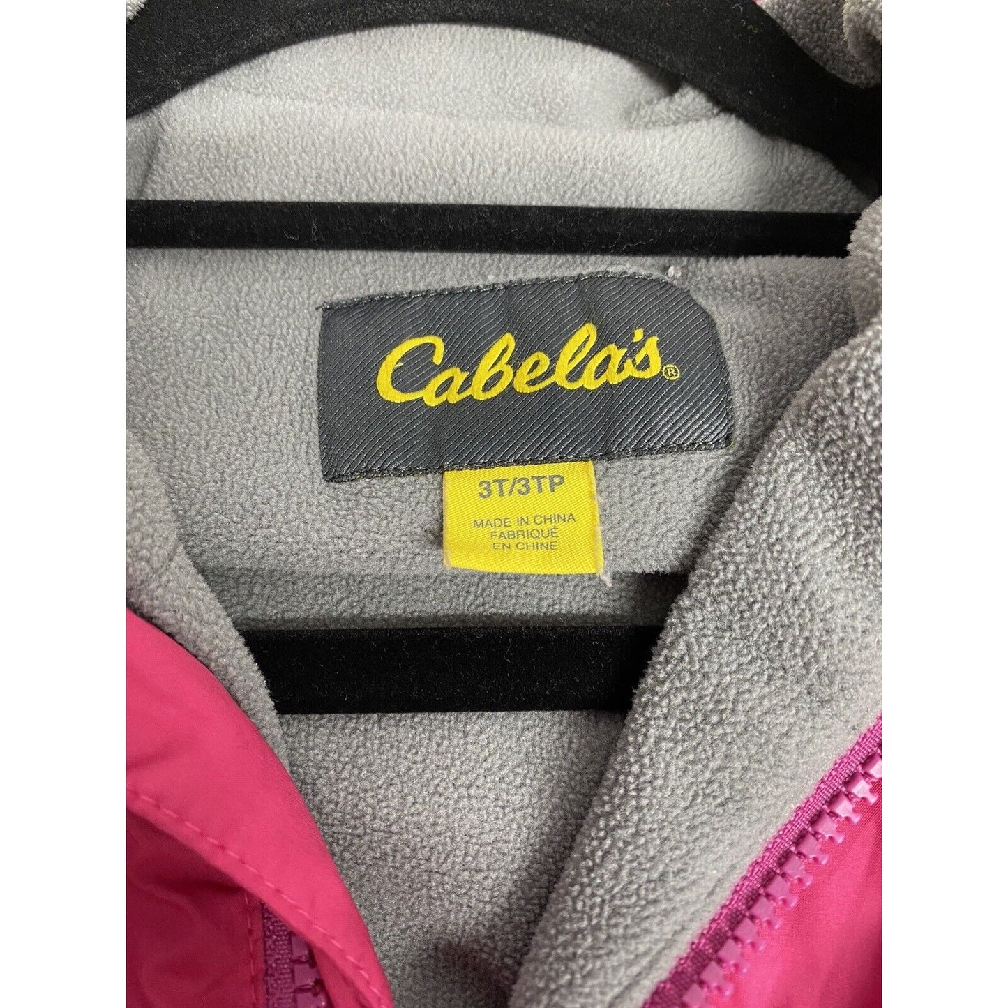Cabela’s Polartec Pink Purple Full Zip Fleece Lined Winter Jacket Youth Girls 3T