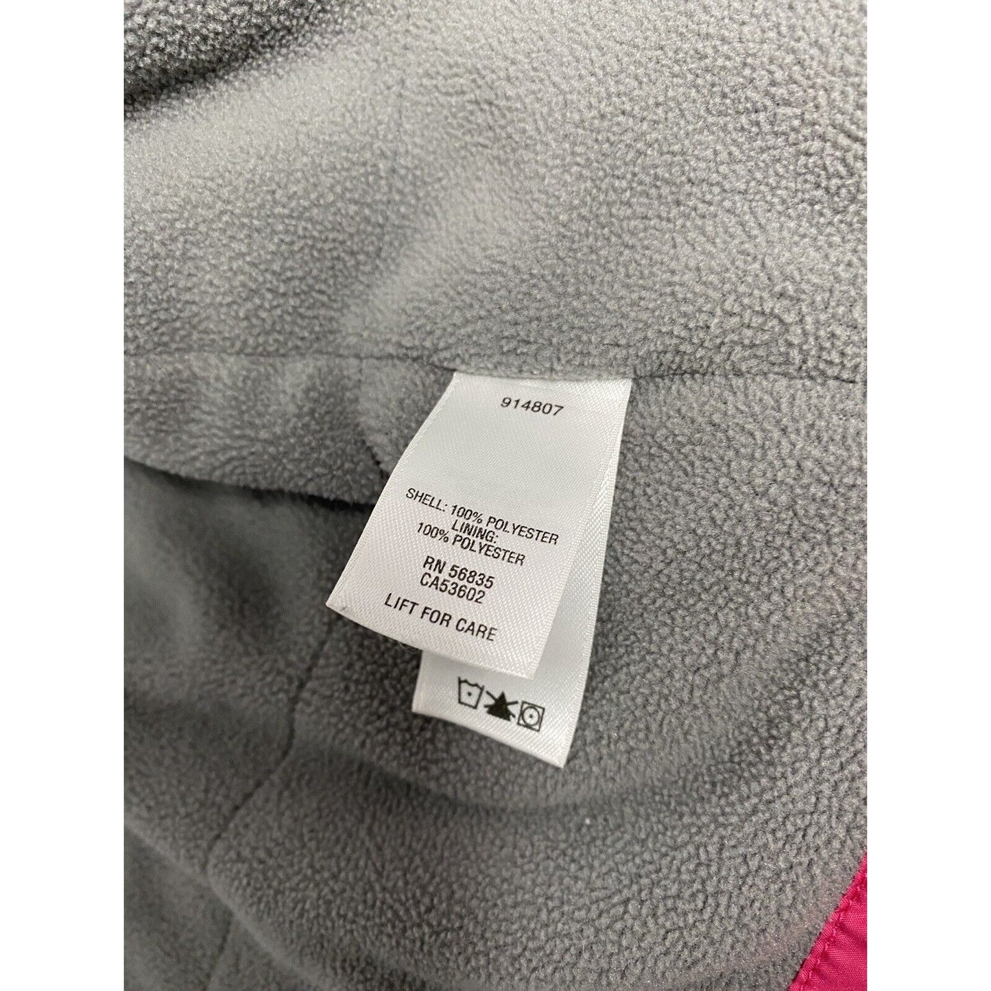 Cabela’s Polartec Pink Purple Full Zip Fleece Lined Winter Jacket Youth Girls 3T
