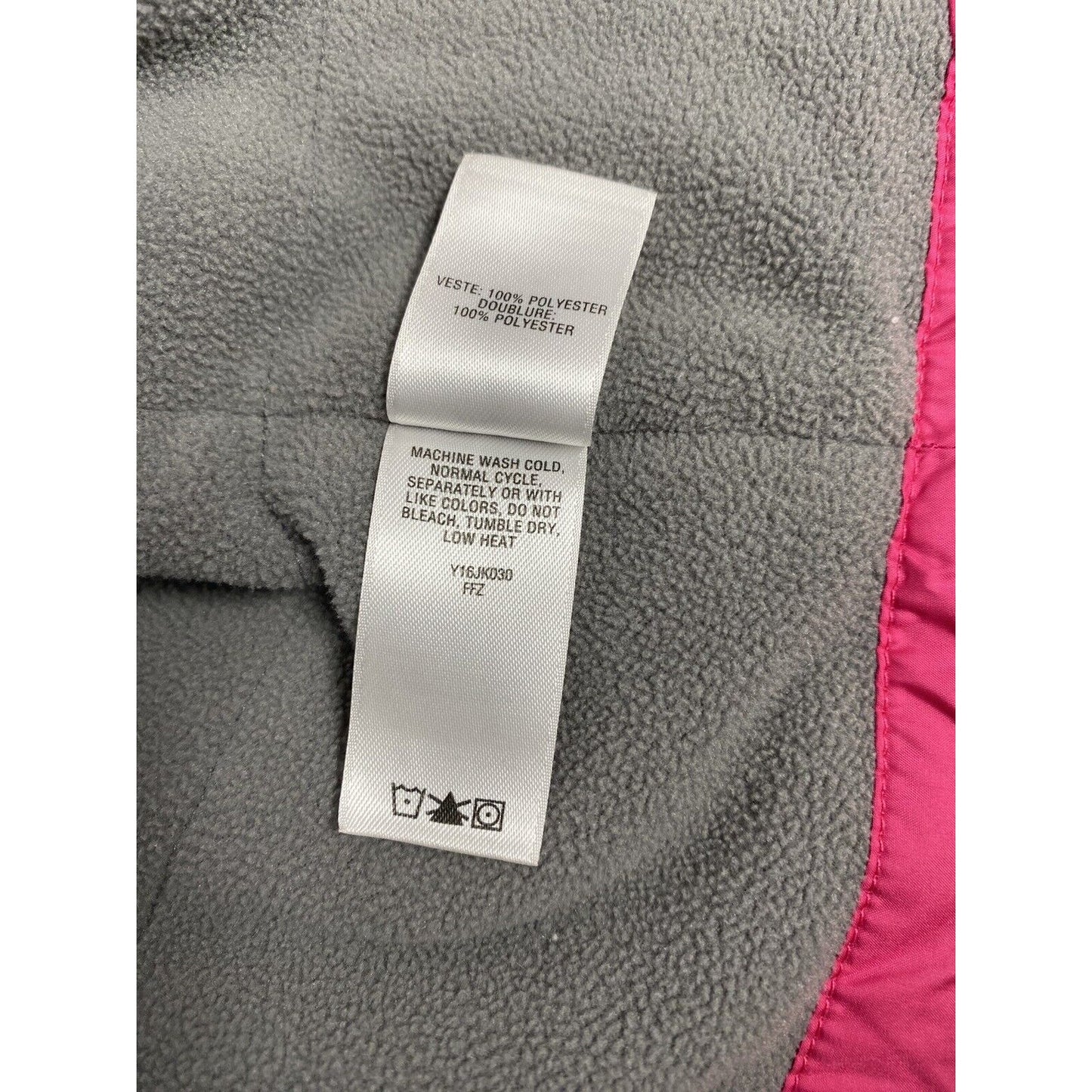 Cabela’s Polartec Pink Purple Full Zip Fleece Lined Winter Jacket Youth Girls 3T