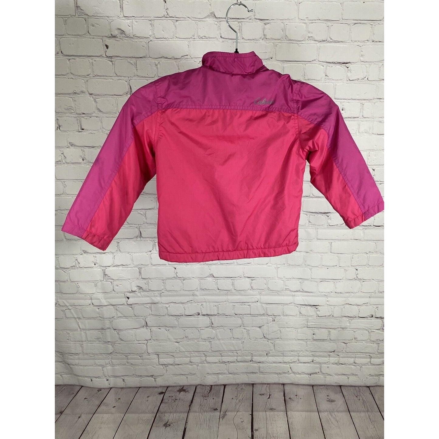 Cabela’s Polartec Pink Purple Full Zip Fleece Lined Winter Jacket Youth Girls 3T