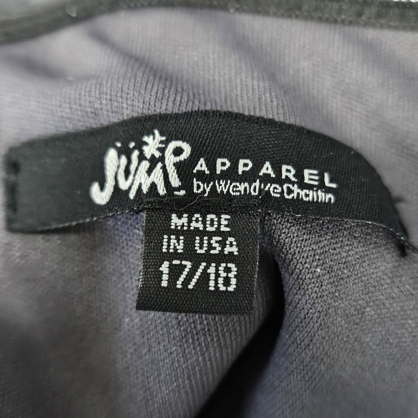VTG Jump Apparel Wendye Chaitin Grey Ombre Shimmer Strapless Long Dress US 17/18