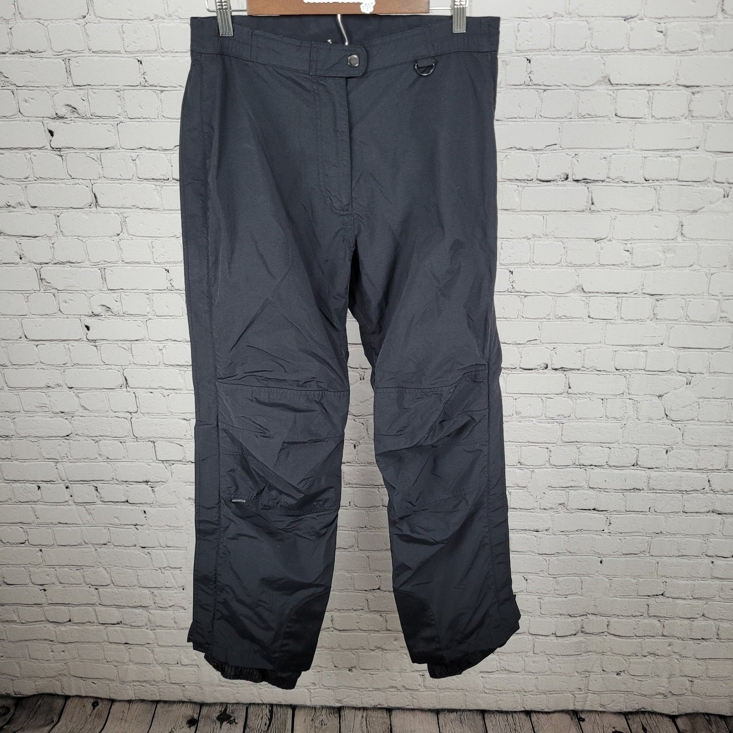 Obermeyer Black Adjustable Waist Zip Pocket Snow Ski Pants Size 10 (31x30)