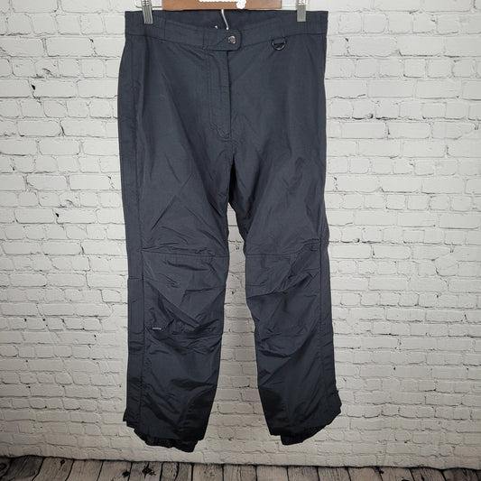 Obermeyer Black Adjustable Waist Zip Pocket Snow Ski Pants Size 10 (31x30)
