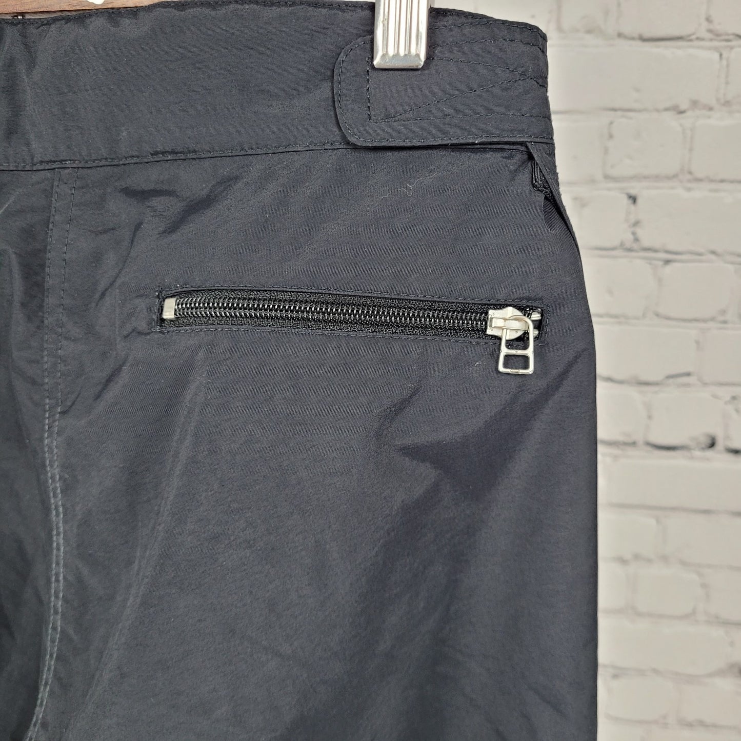 Obermeyer Black Adjustable Waist Zip Pocket Snow Ski Pants Size 10 (31x30)