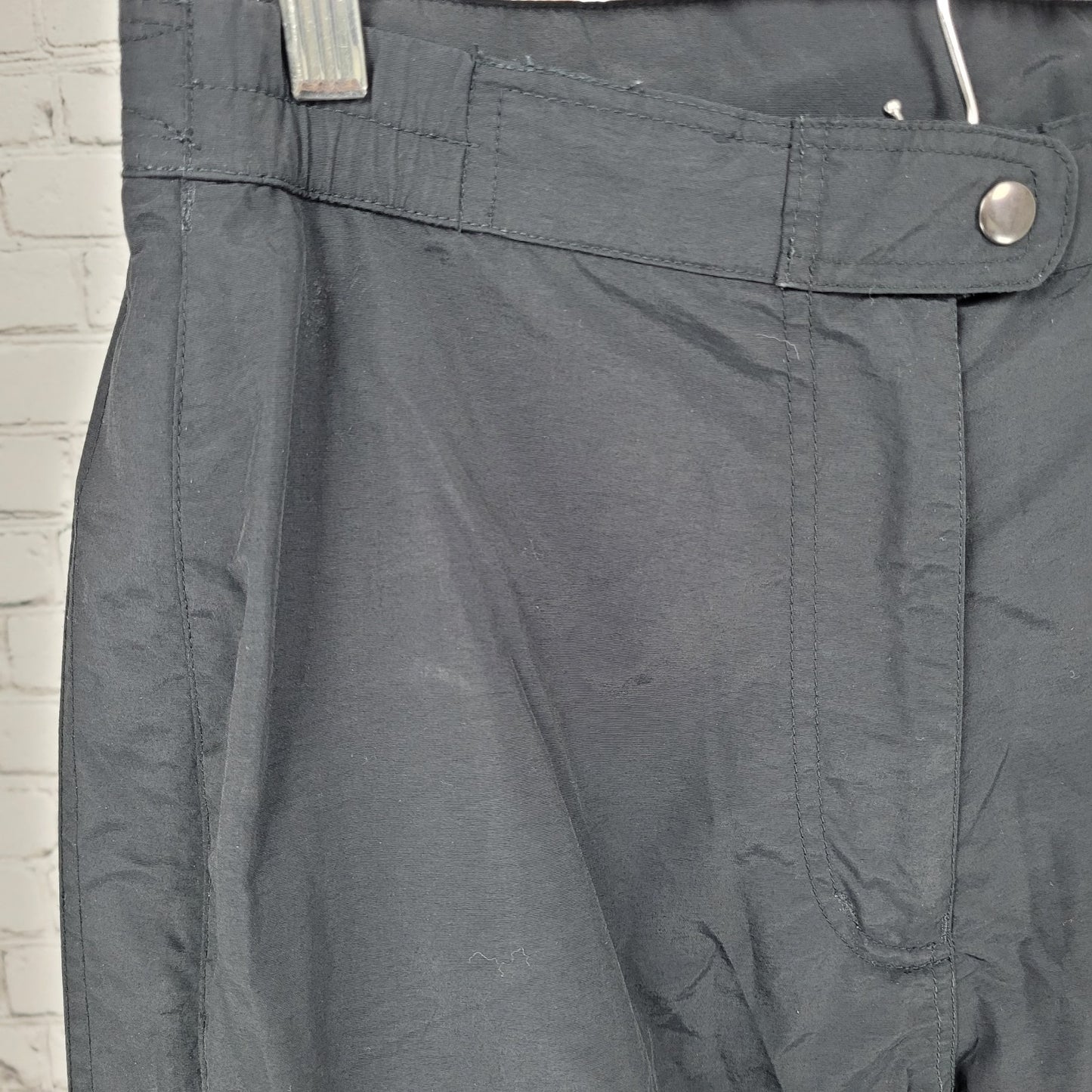 Obermeyer Black Adjustable Waist Zip Pocket Snow Ski Pants Size 10 (31x30)