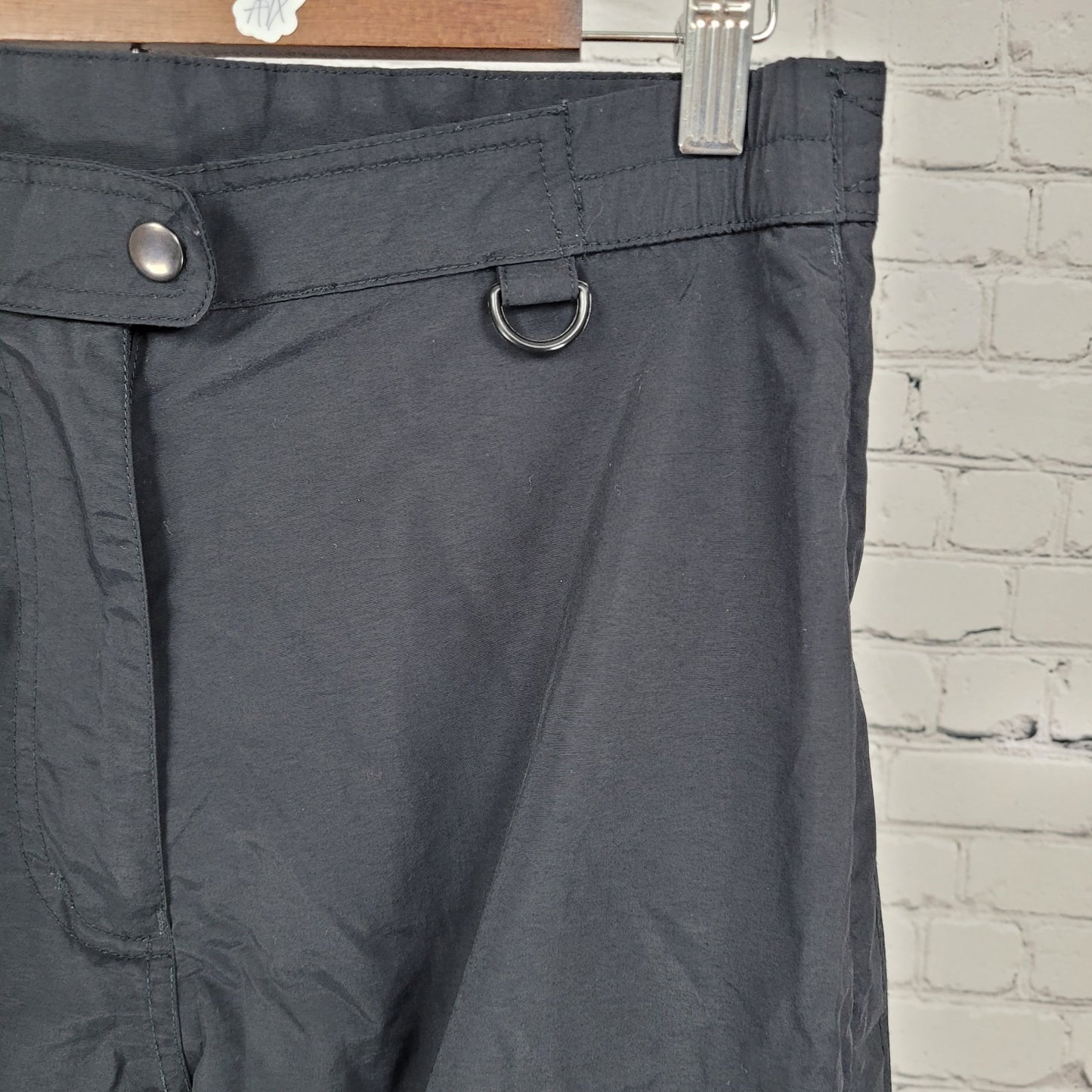 Obermeyer Black Adjustable Waist Zip Pocket Snow Ski Pants Size 10 (31x30)