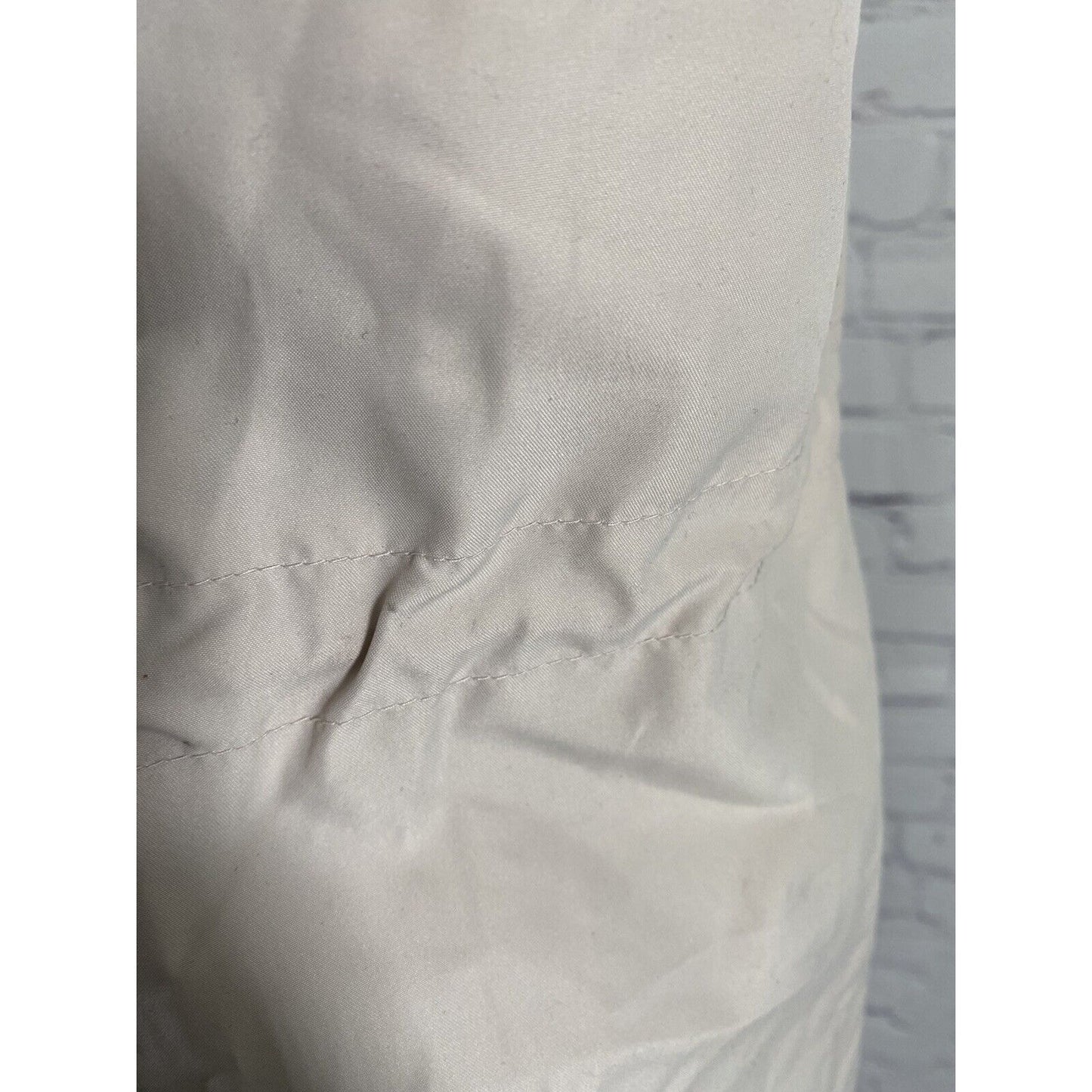 Elan Beige Removeable Lining Collared Zip Up Waist Tie Coat Size 14