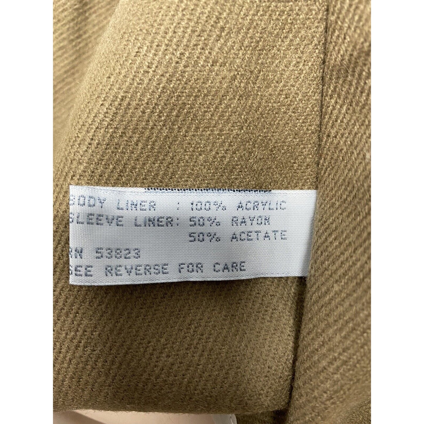 Elan Beige Removeable Lining Collared Zip Up Waist Tie Coat Size 14