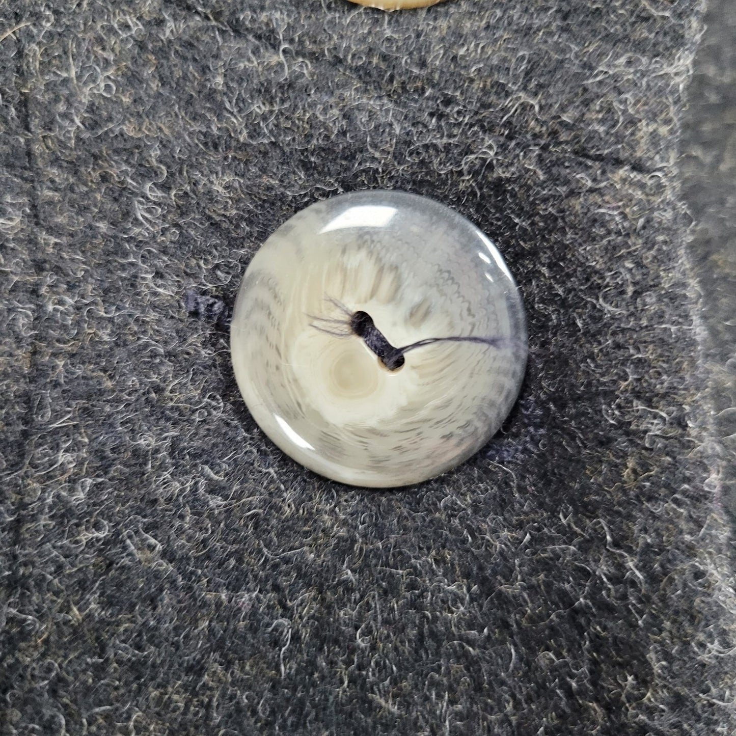 VTG Jules Miller Grey 100% Wool Buttoned Pockets Lined Long Over Coat USA Large