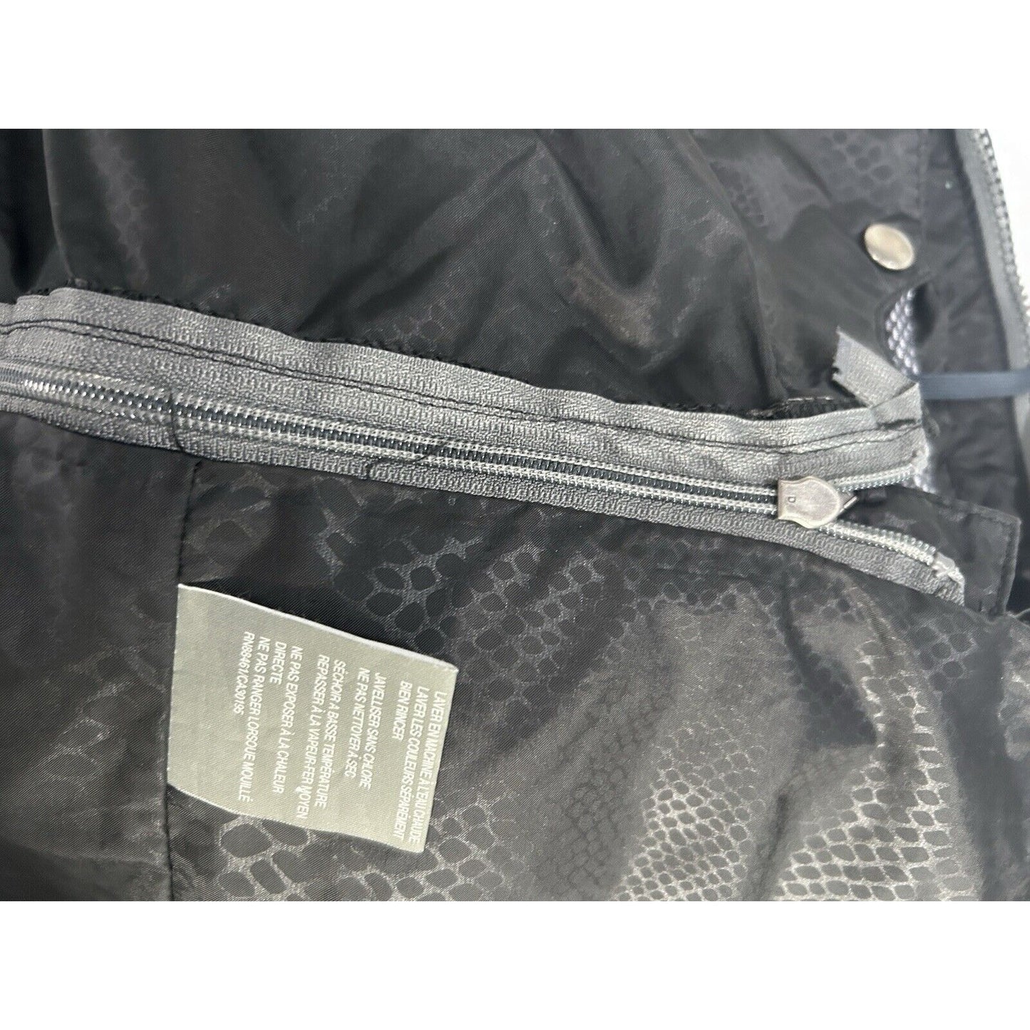Ride Cell 10 Series Black Hooded Adjustable Waist Snowboard Jacket Womens Medium