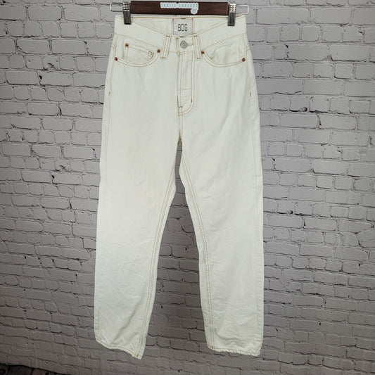 BDG Urban Outfitters White Denim Cowboy Jean 100% Cotton Size 24 (24x30)