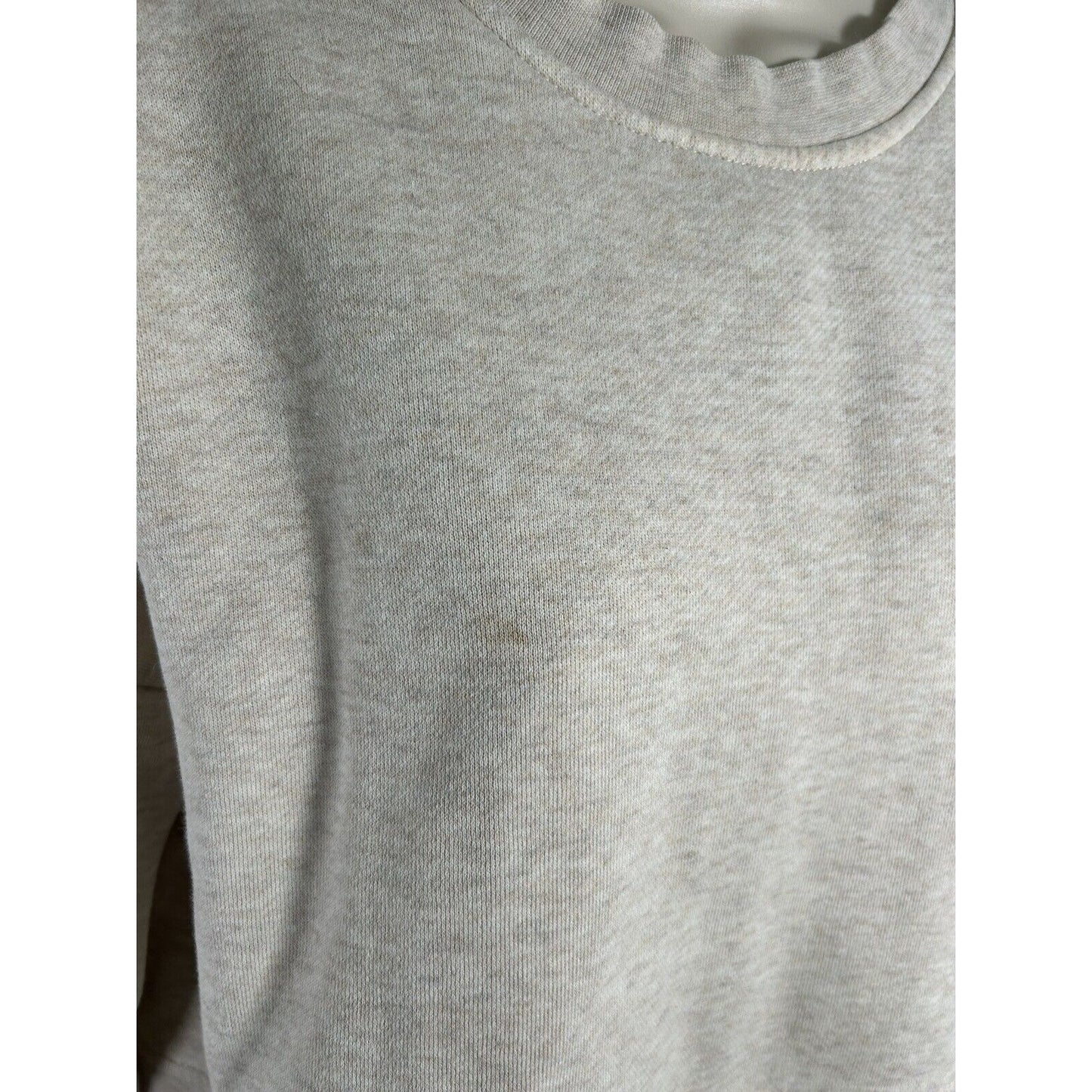MWL Madewell Beige Cropped Pullover Sweatshirt Organic Cotton Blend Women’s S