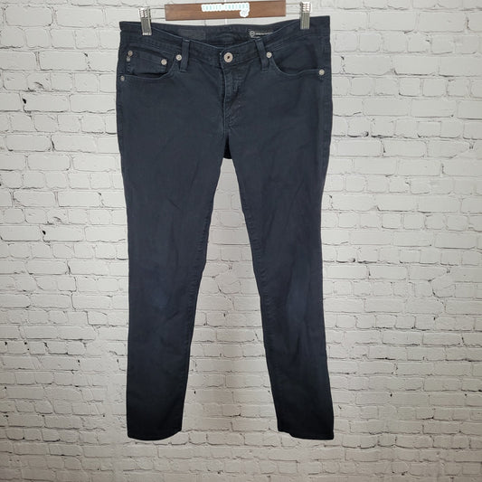 AG Adriano Goldschmied Black Denim Stretch Jeans USA Made Size 29R (32x30)