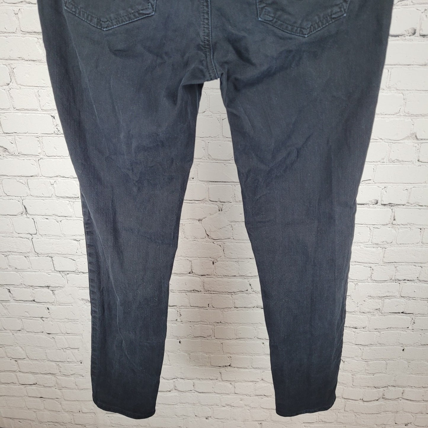 AG Adriano Goldschmied Black Denim Stretch Jeans USA Made Size 29R (32x30)