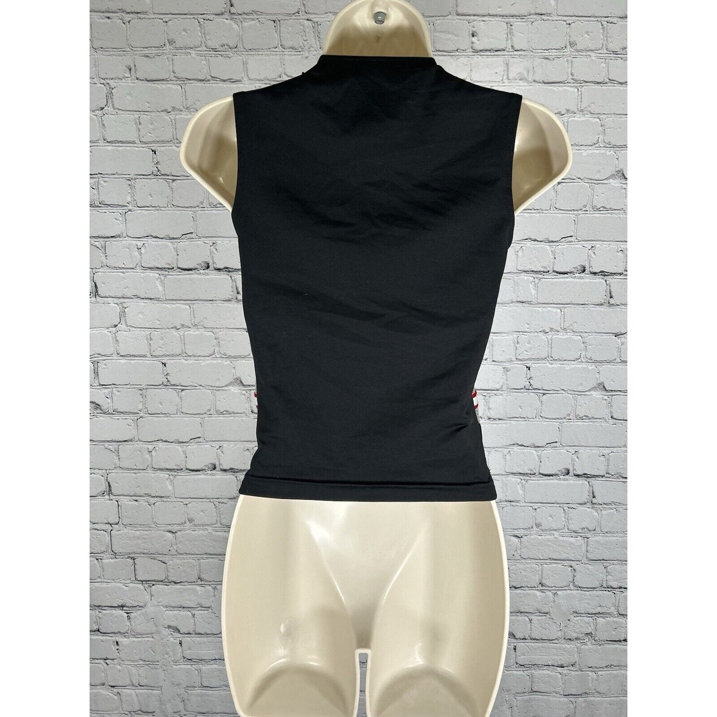 TL Team Leader Black Red Silver White Hornets Cheerleader Cheer Top 32/19
