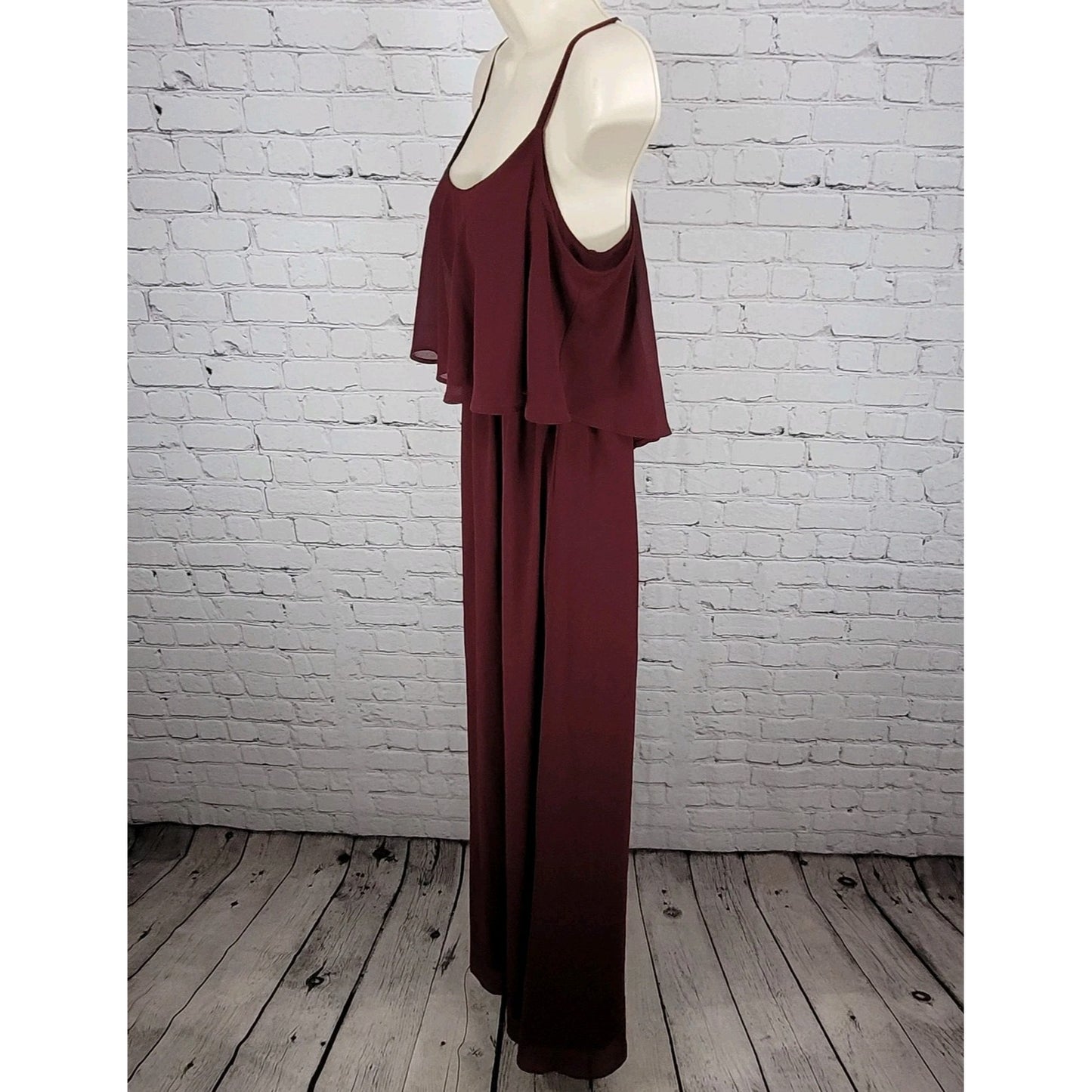 Show Me Your MuMu Burgundy Strappy Empire Waist Maxi Dress USA Made Small S
