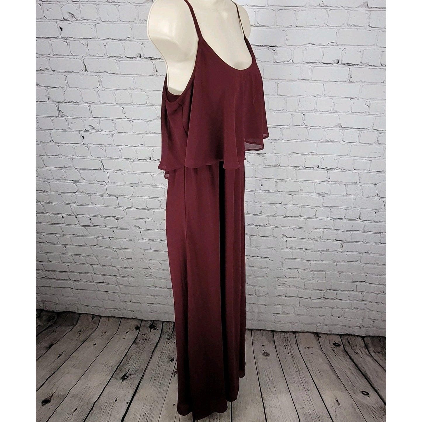 Show Me Your MuMu Burgundy Strappy Empire Waist Maxi Dress USA Made Small S