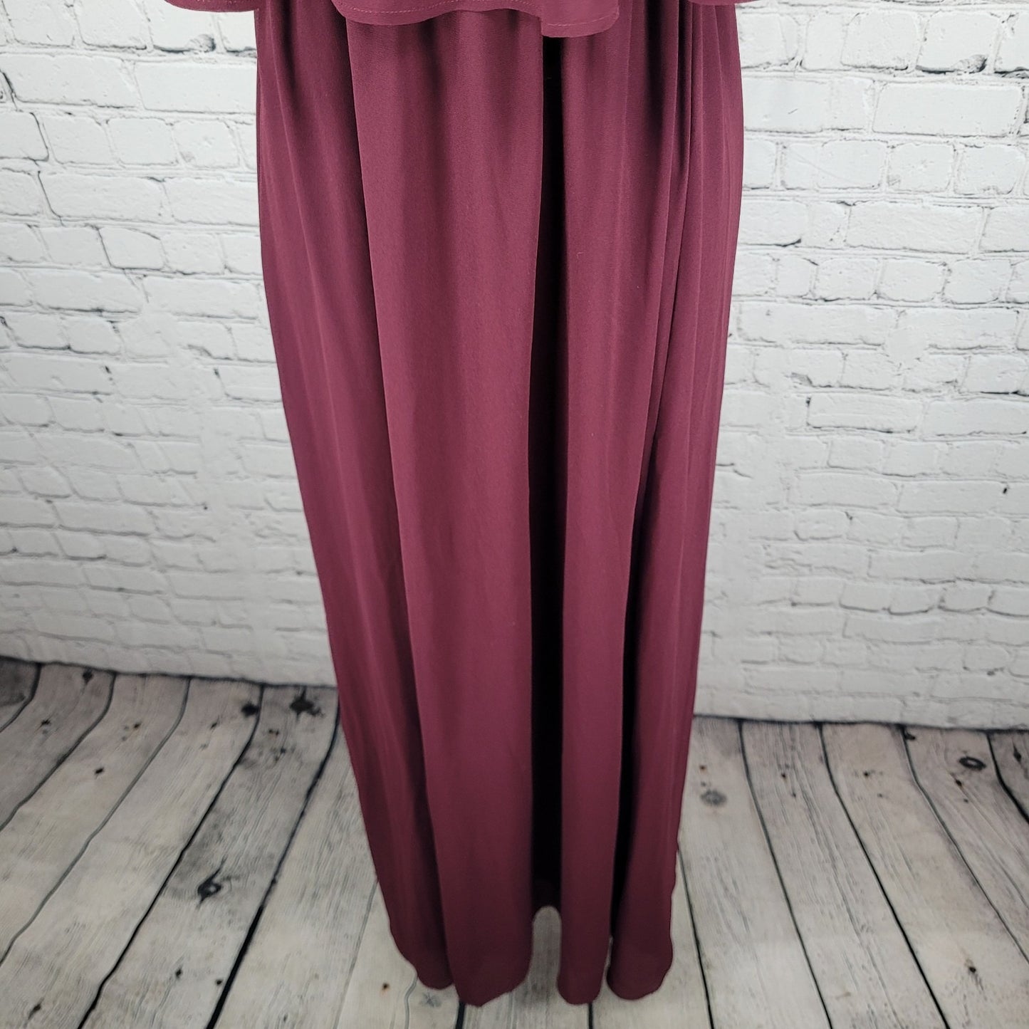 Show Me Your MuMu Burgundy Strappy Empire Waist Maxi Dress USA Made Small S