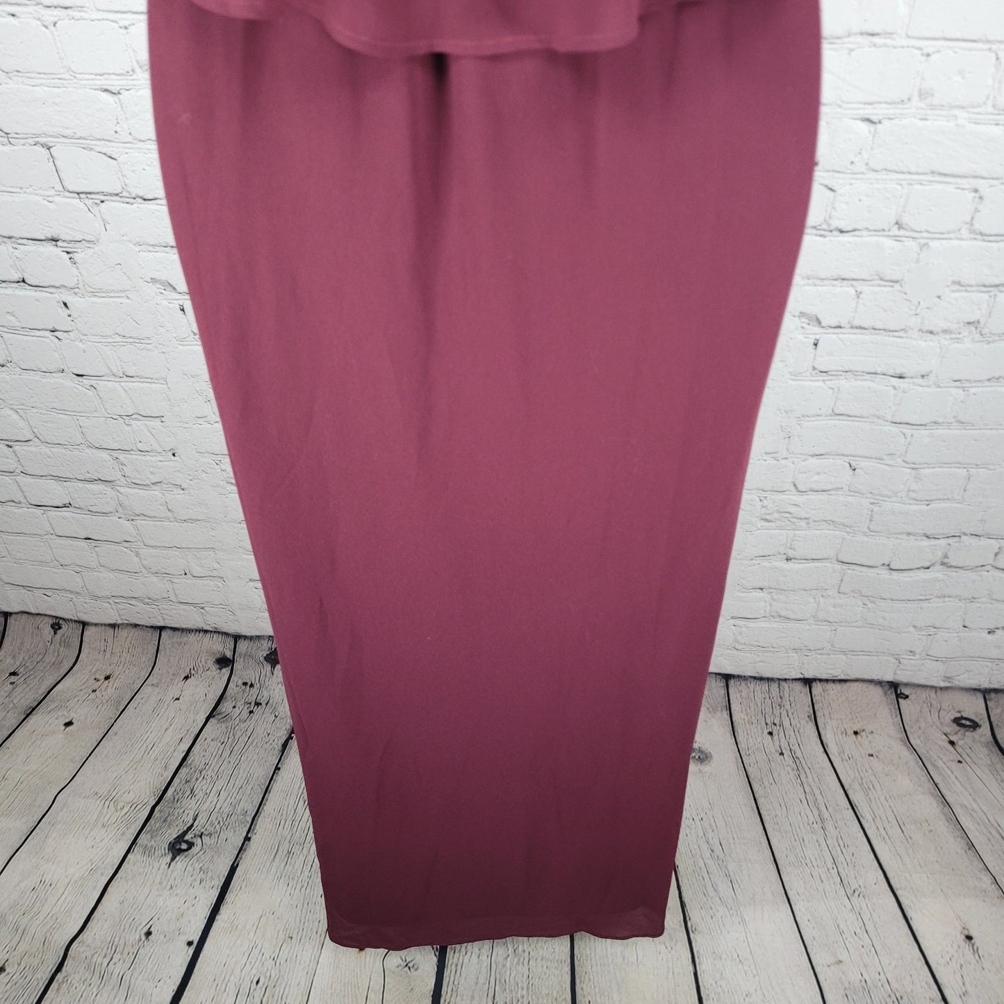 Show Me Your MuMu Burgundy Strappy Empire Waist Maxi Dress USA Made Small S