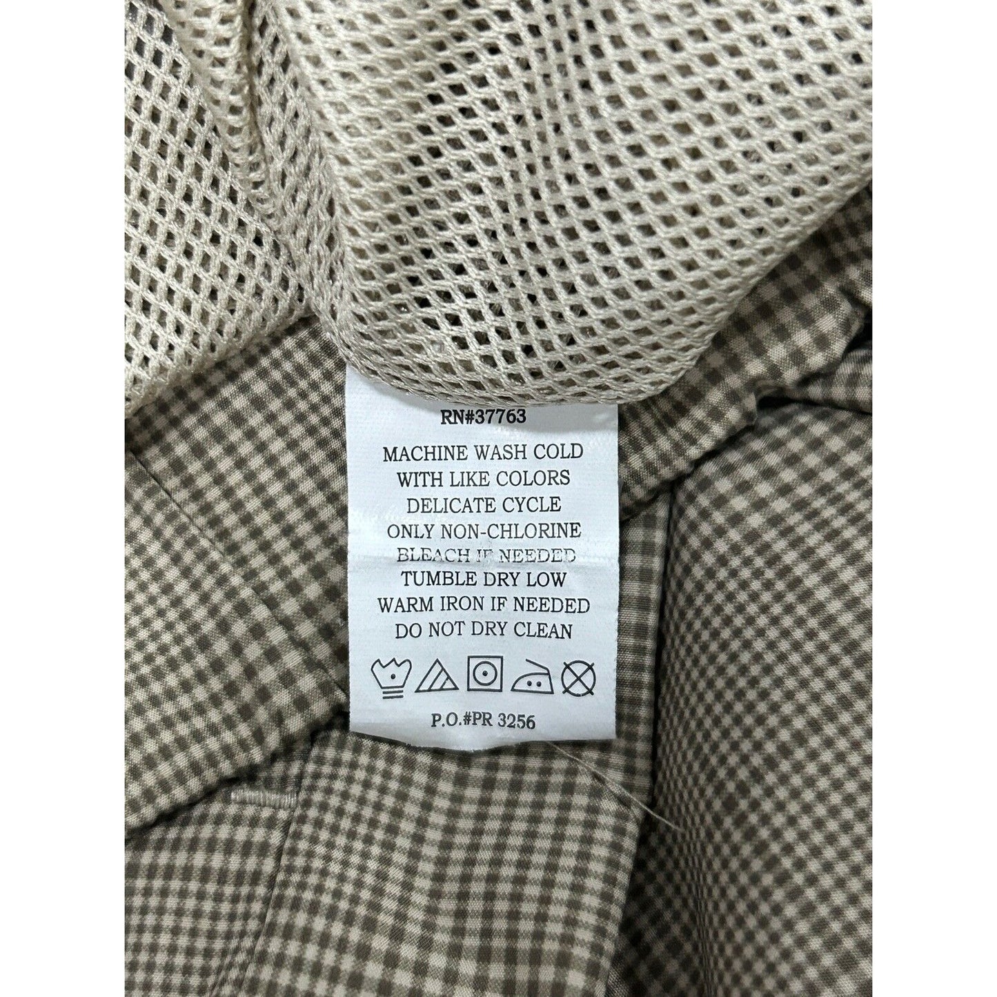 PGA Tour Tan Beige Plaid Long Sleeve Collarless Golf Windbreaker Size XXL