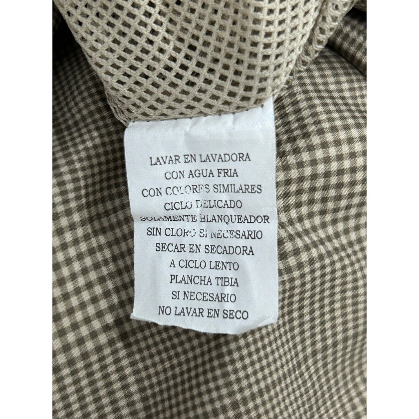 PGA Tour Tan Beige Plaid Long Sleeve Collarless Golf Windbreaker Size XXL